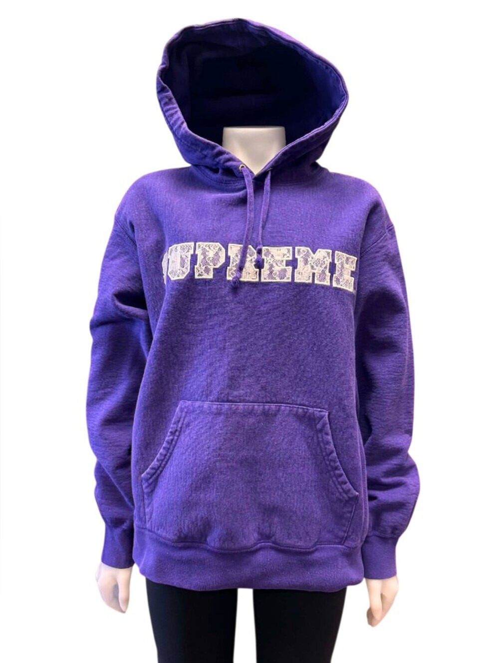 Supreme Lace Hoodie Violet Size Medium EUC